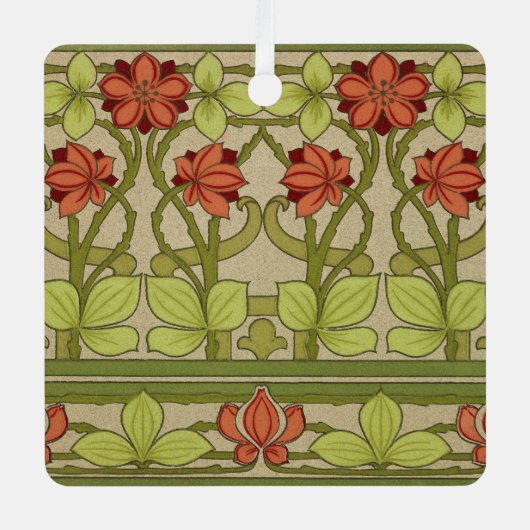 Frieze Border Art Nouveau Wallpaper Metalen Ornament (Voorkant)