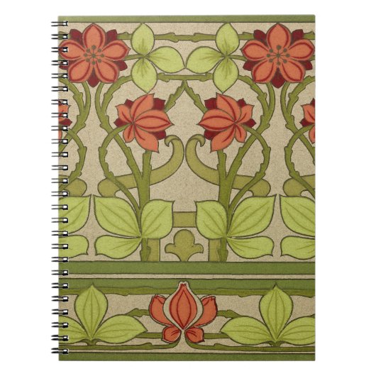 Frieze Border Art Nouveau Wallpaper Notitieboek (Voorkant)