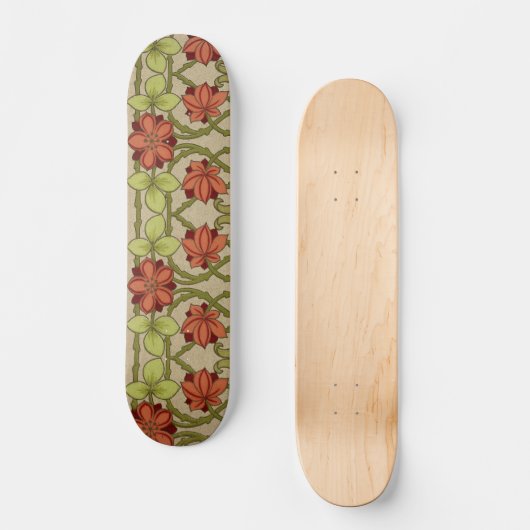 Frieze Border Art Nouveau Wallpaper Persoonlijk Skateboard (Voorkant)