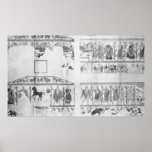 Frieze van de Grotto della Querciola Poster (Voorkant)