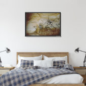 Frieze van herten, c.17000 BC Canvas Afdruk (Insitu (Slaapkamer))