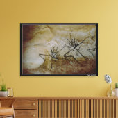 Frieze van herten, c.17000 BC Canvas Afdruk (Insitu (Woonkamer))