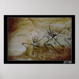 Frieze van herten, c.17000 BC Poster