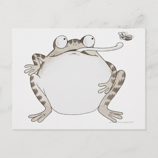 Frig die omhoog kijkt briefkaart (Voorkant)