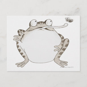 Frig die omhoog kijkt briefkaart