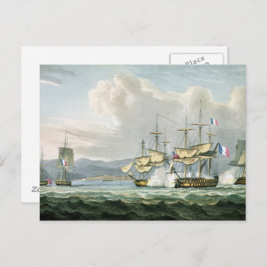 Frigate action in Vizagapatam Road, off India, 18 Briefkaart (Voorkant / Achterkant)