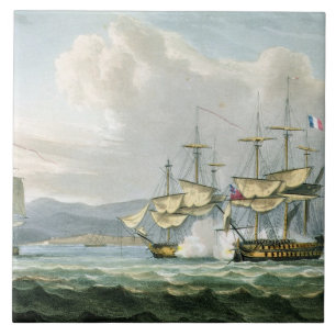 Frigate action in Vizagapatam Road, off India, 18 Tegeltje