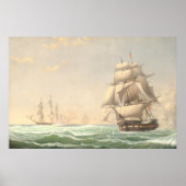 Frigate President, Fitz Henry Lane Fine Art Poster (Voorkant)