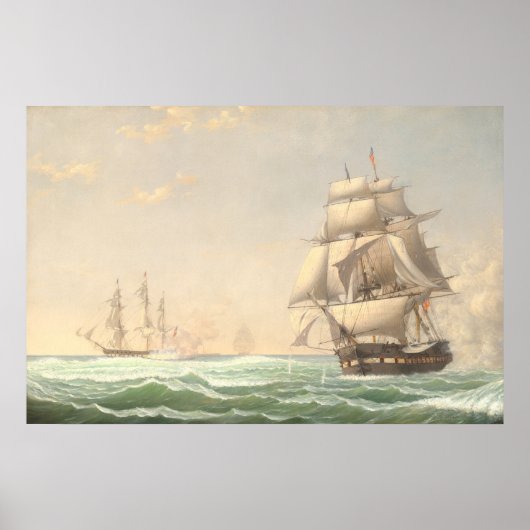 Frigate President, Fitz Henry Lane Fine Art Poster (Voorkant)