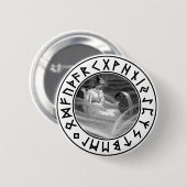 Frigg Rune Shield Ronde Button 5,7 Cm (Voorkant /achterkant)