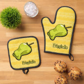 Friggitello Chili Pepper Ovenwant & Pannenlap Set (Top down)