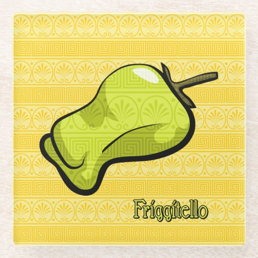 Friggitello Chilipeper Glas Onderzetter (Voorkant)
