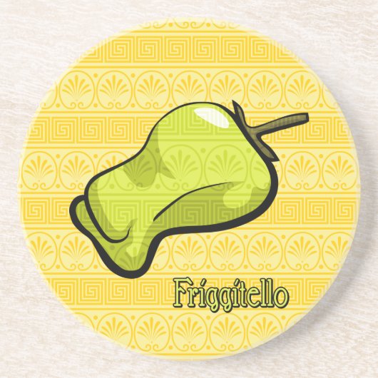 Friggitello Chilipeper Zandsteen Onderzetter (Voorkant)