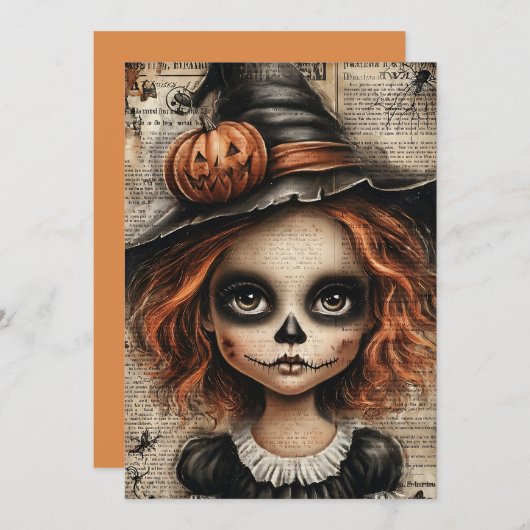 Fright & Delight Halloween Feestdagenkaart (Voorkant / Achterkant)