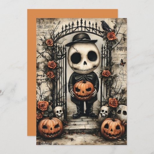 Fright & Delight Halloween Feestdagenkaart (Voorkant / Achterkant)