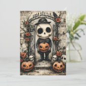 Fright & Delight Halloween Feestdagenkaart (Staand voorkant)