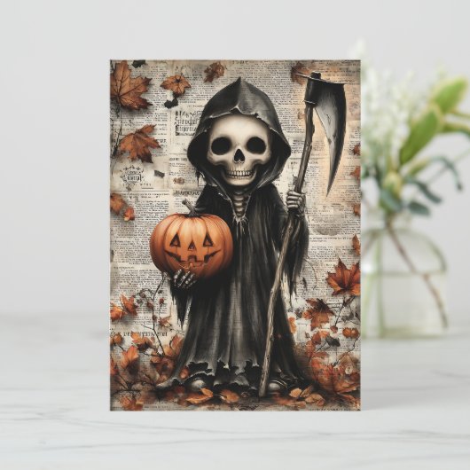 Fright & Delight Halloween Feestdagenkaart (Staand voorkant)