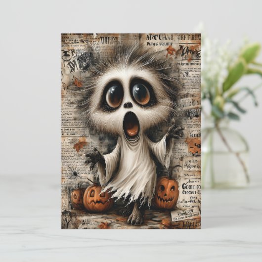 Fright & Delight Halloween Feestdagenkaart (Staand voorkant)