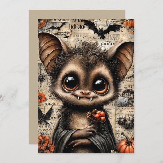 Fright & Delight Halloween Feestdagenkaart (Voorkant / Achterkant)