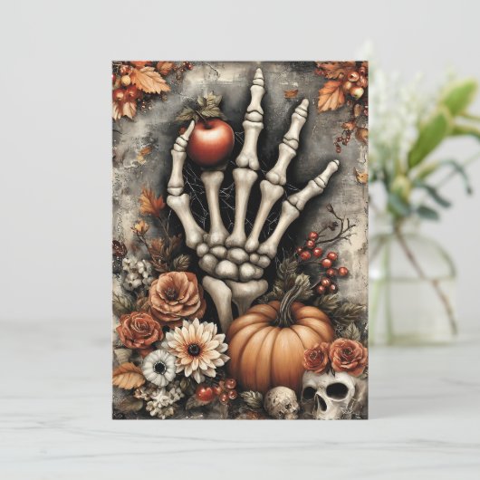 Fright & Delight Halloween Feestdagenkaart (Staand voorkant)