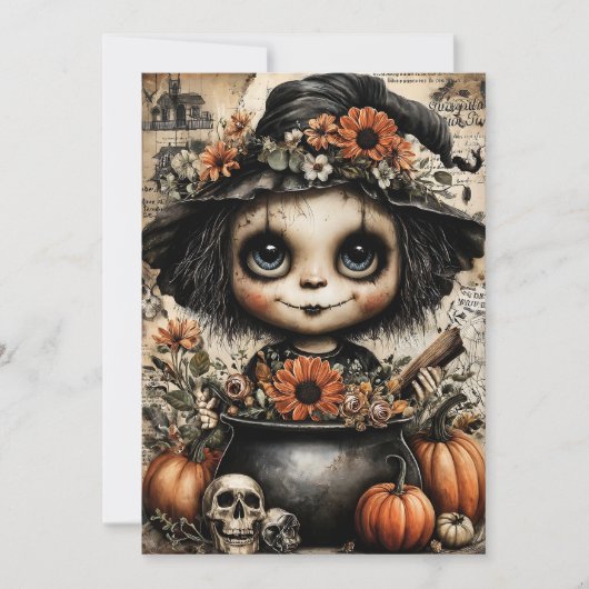 Fright & Delight Halloween Feestdagenkaart (Voorkant)