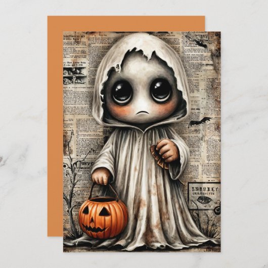 Fright & Delight Halloween Feestdagenkaart (Voorkant / Achterkant)