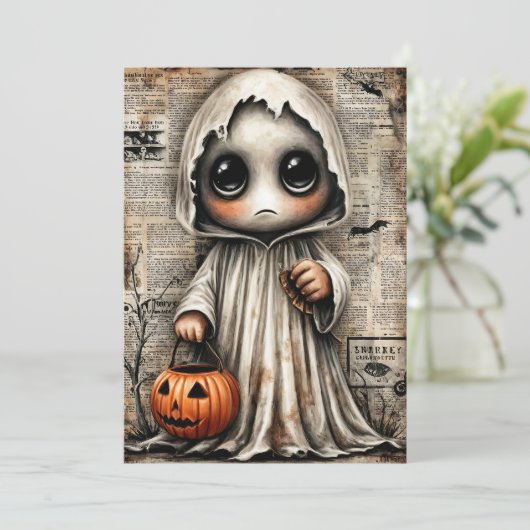 Fright & Delight Halloween Feestdagenkaart (Staand voorkant)