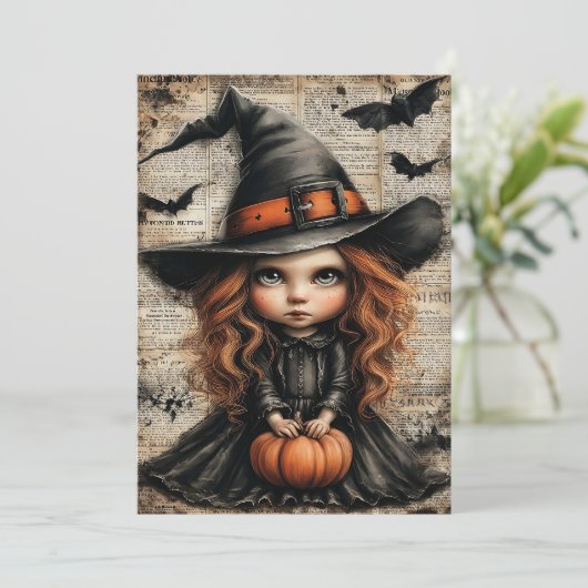 Fright & Delight Halloween Feestdagenkaart (Staand voorkant)