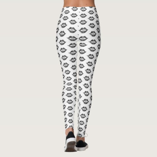 Fright-lipped gothic lipjes leggings (Achterkant)