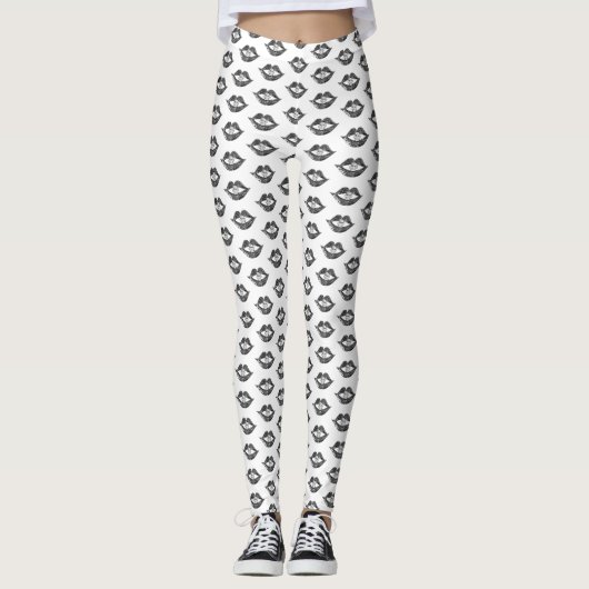 Fright-lipped gothic lipjes leggings (Voorkant)
