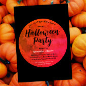 Fright Night Blood Moon Halloween Party Uitnodigin Kaart