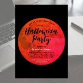 Fright Night Blood Moon Halloween Party Uitnodigin Kaart
