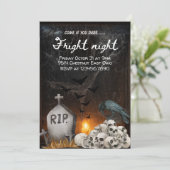 Fright Night Halloween-feest - Griezeldorp Kaart (Staand voorkant)