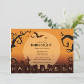 Fright Night - halloween party call Kaart (Staand voorkant)