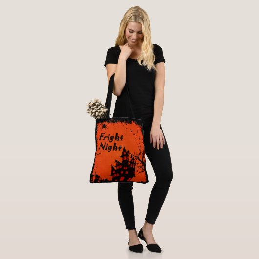 Fright Night Haunted House Tote Bag (Op model)