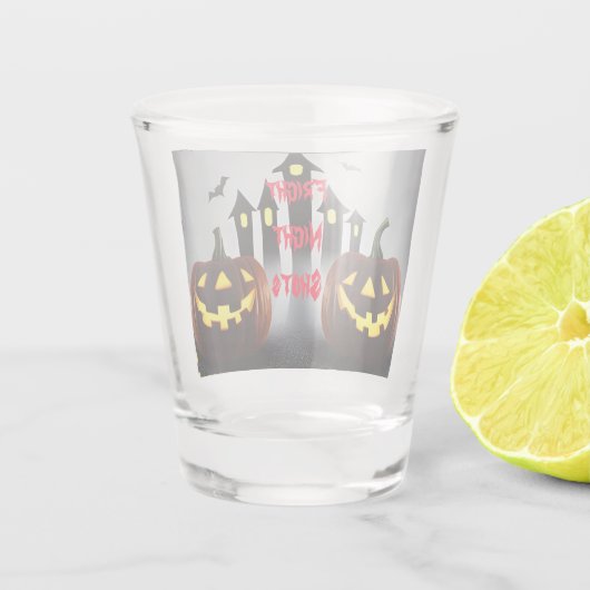 Fright Night Shots Creepy Halloween Pumpkin Shot Glas (Achterkant)