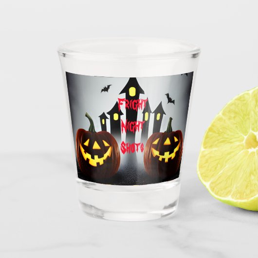 Fright Night Shots Creepy Halloween Pumpkin Shot Glas (Voorkant)