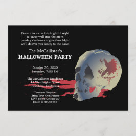 Fright Night Skull Halloween Costume Party Kaart