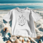 Fright Night Zwart-wit Schattigee Halloween vrouwe T-shirt