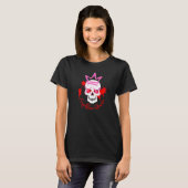 Frighten-Queen Graffiti Skull Enge Vrouwen Shirt (Voorkant volledig)