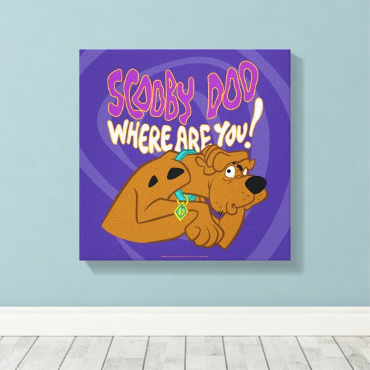 Frightened Scooby-Doo Canvas Afdruk (Insitu (Houten vloer))