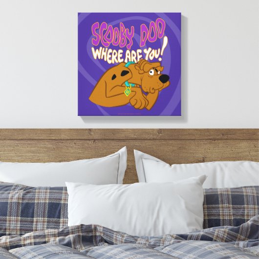 Frightened Scooby-Doo Canvas Afdruk (Insitu (Slaapkamer))