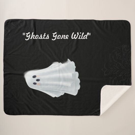 "Frightfully Funny Boos" Sherpa Deken (Voorkant (horizontaal))