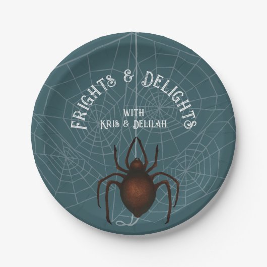 Frights and Delights Halloween Borden Papieren Bordje (Voorkant)