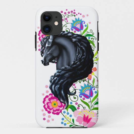 Friisan stallion, folkbloemen Case-Mate iPhone case (Achterkant)