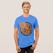 Frijole Frog Siesta Heren Blauwe T-Shirt (Voorkant volledig)
