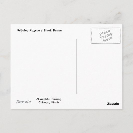 Frijoles Negros/Black Beans Briefkaart (Achterkant)