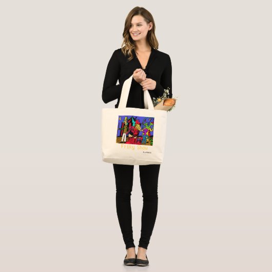 friky show grote tote bag (Voorkant (model))