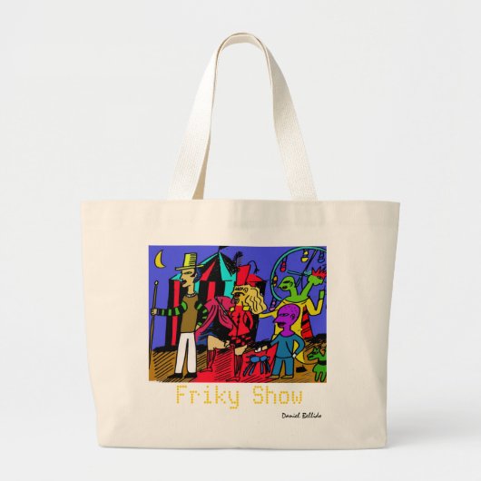 friky show grote tote bag (Voorkant)