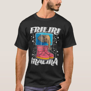 Friliri Fralira Italiaanse Brainrot Olifant Sneeuw T-shirt
